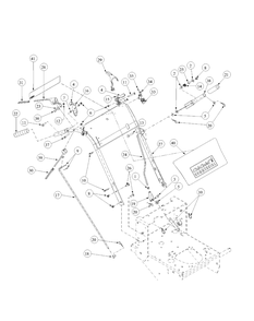 Handle Assembly Diagram and Parts List for G1548 55AE232S150-WAM Cub Cadet Lawn Mower